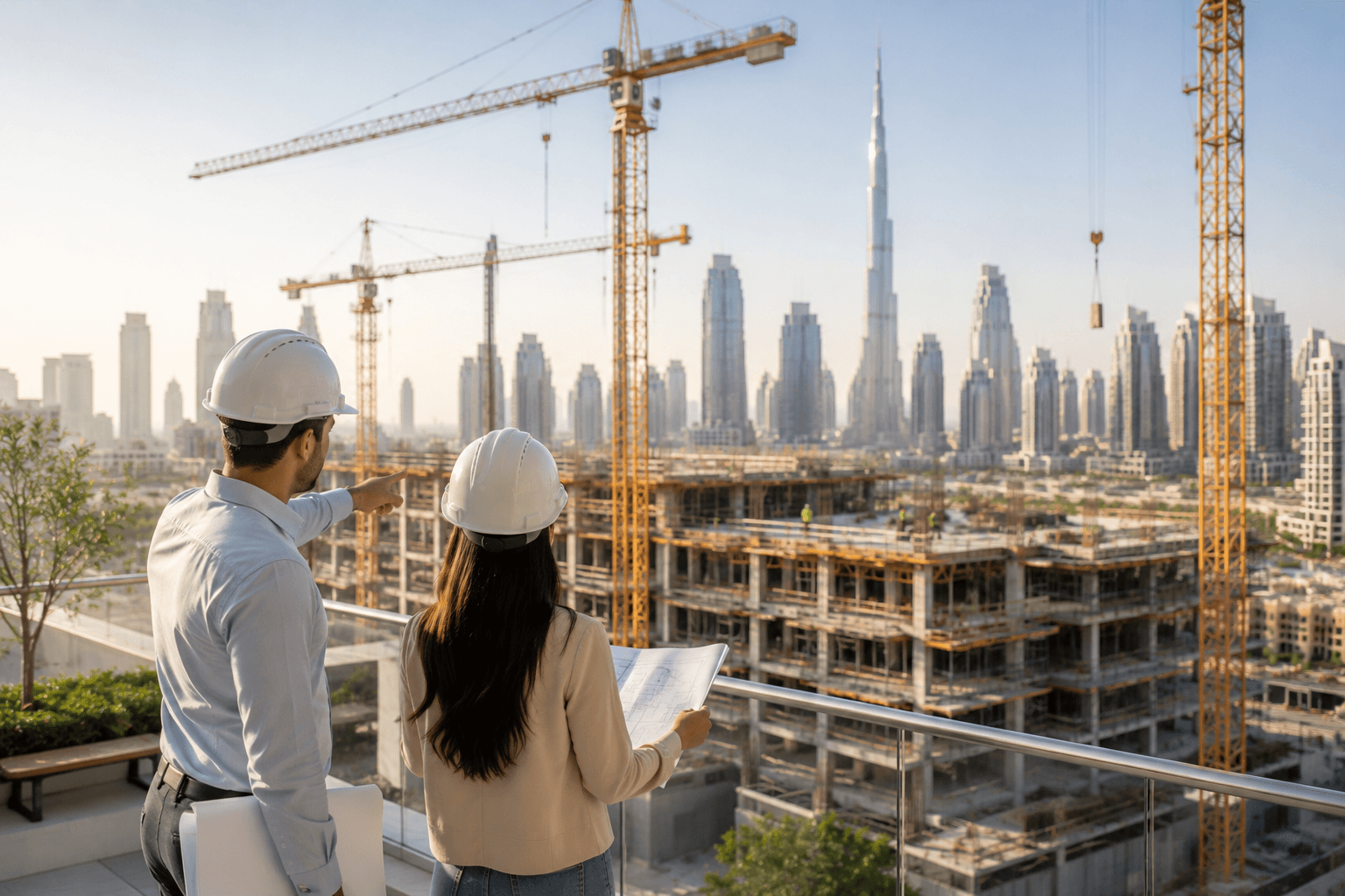Under-construction tower in Dubai, off-plan property