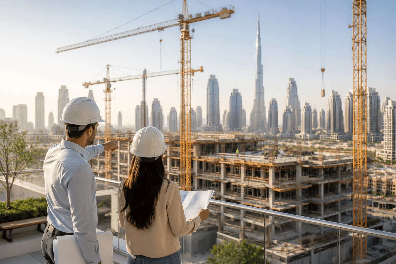 Under-construction tower in Dubai, off-plan property